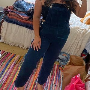 Forever21 corduroy blue overalls